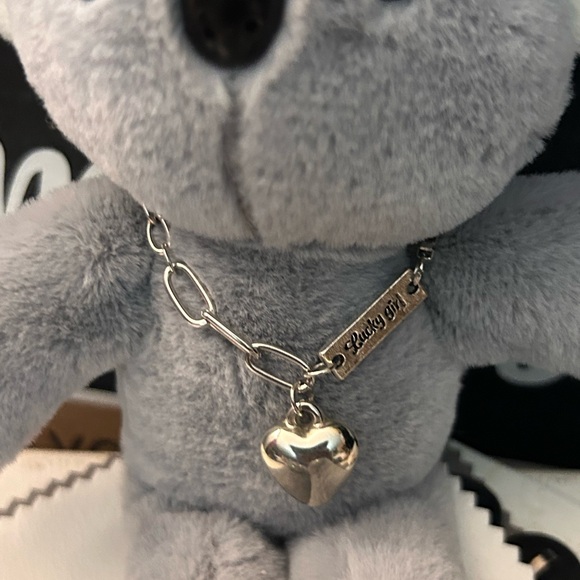 Brenda the Koala Plush Toy with Silver Tone Heart Charm Bracelet. 2 piece - Picture 3 of 4